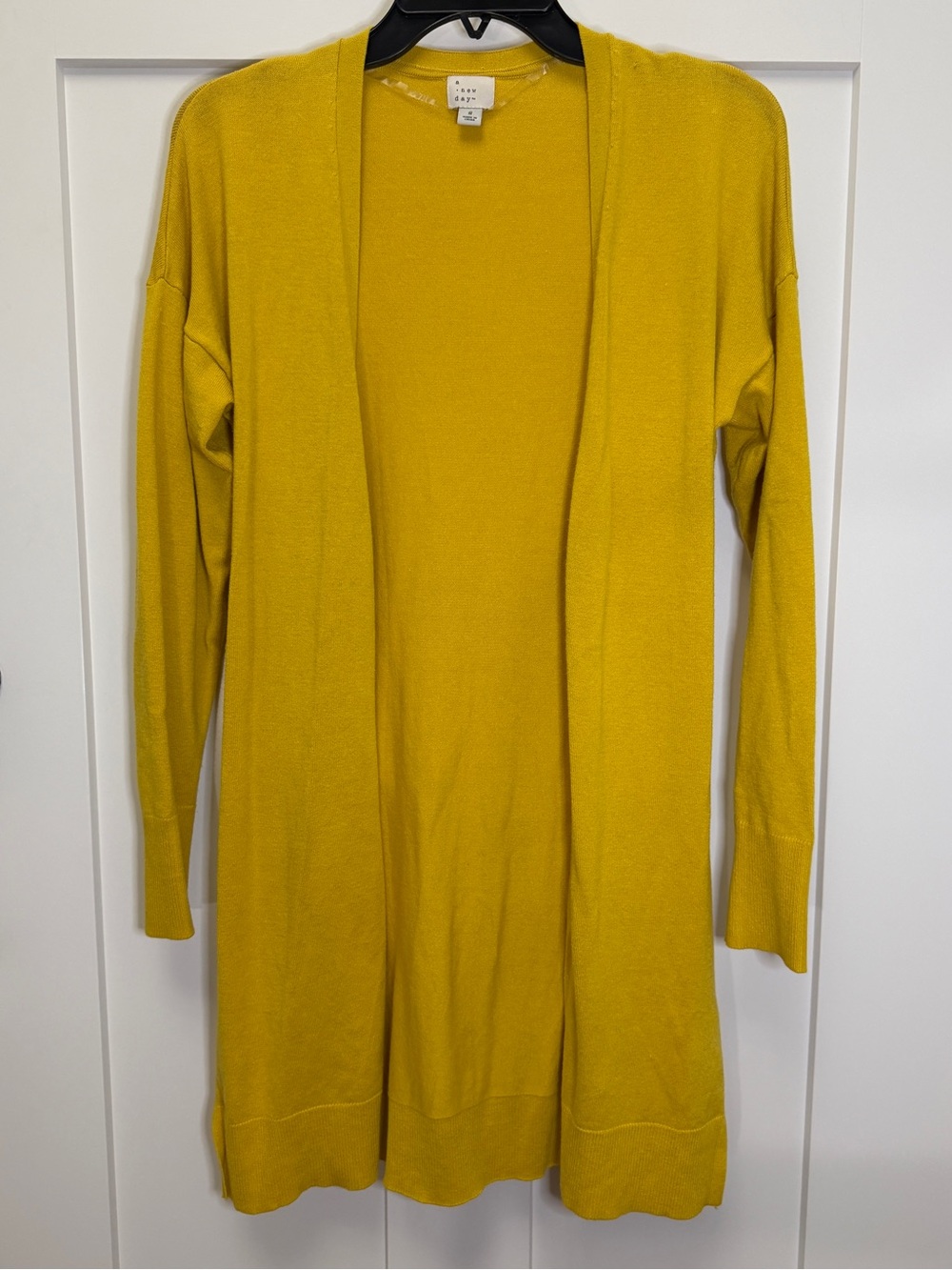 A New Day Mustard Yellow Knit Duster Cardigan